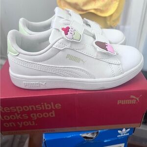 PUMA Kids White Sneakers with Ice Cream Details